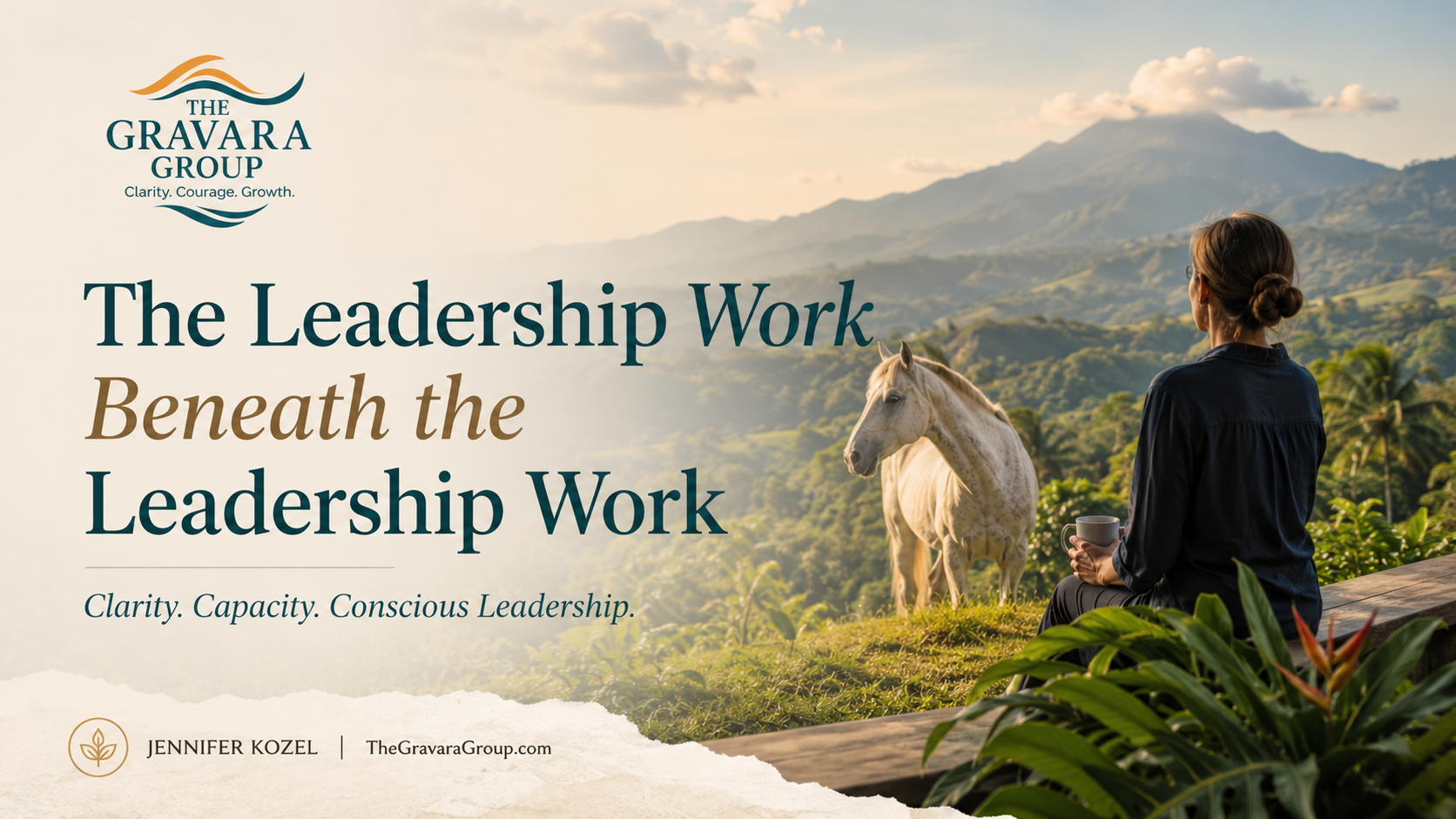 Executive leadership capacity, presence, and self-awareness in a nature-based equine leadership setting.